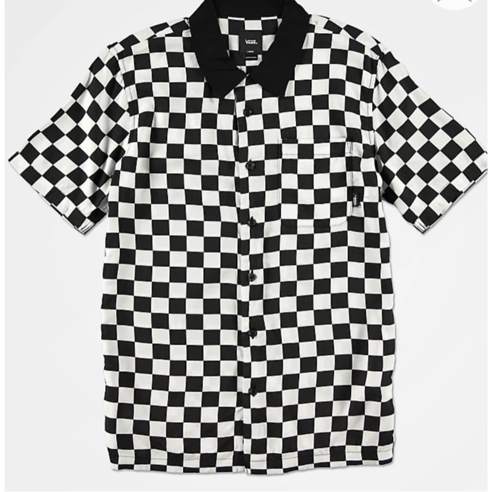 VANS ~ Kids Checker Camp Button Up Shirt (NWT)